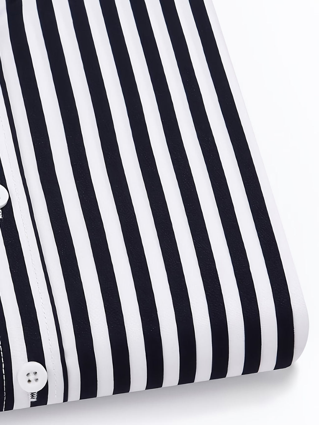 Men's Black and White Strip Shirt (FS-2)