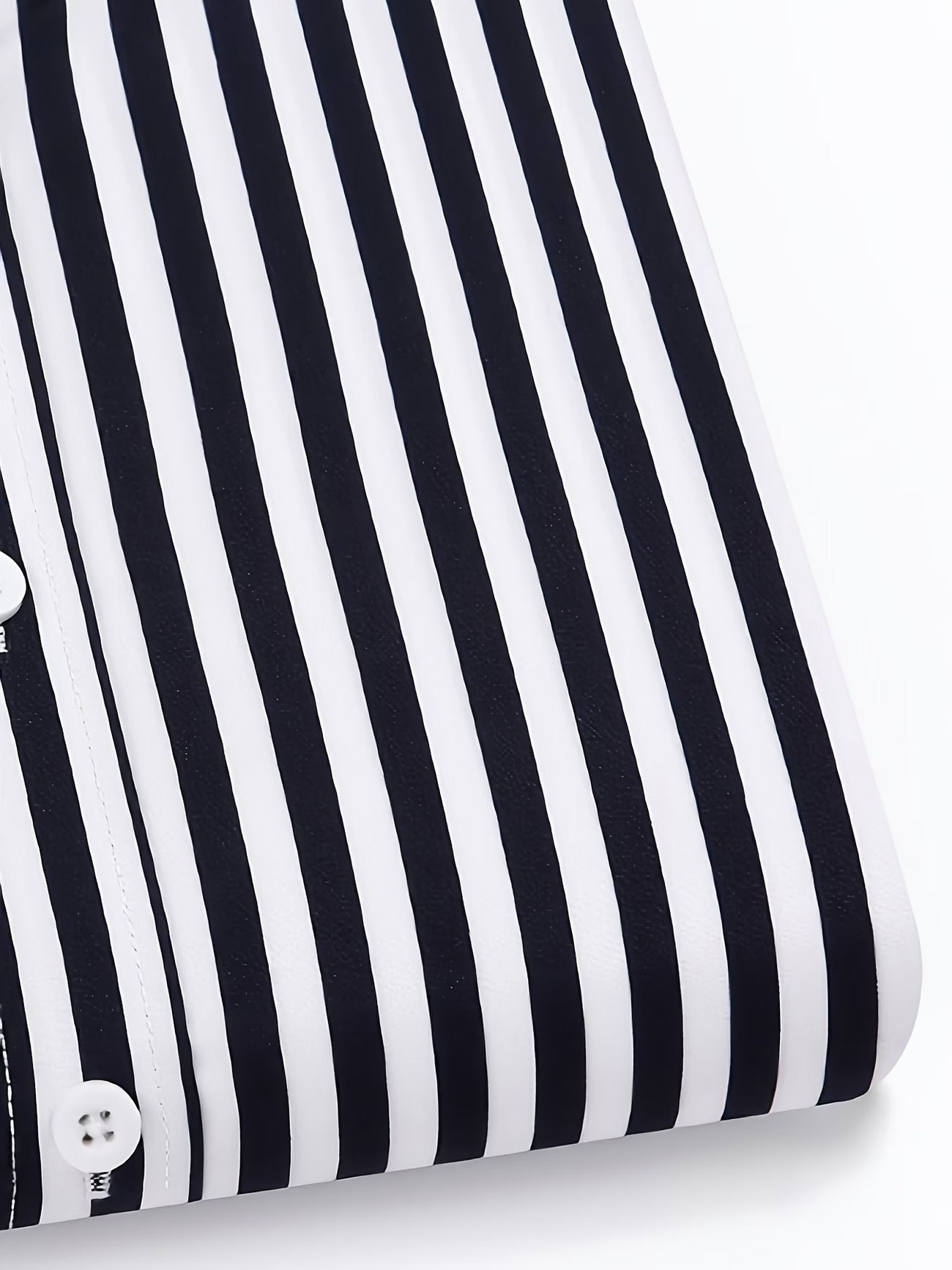 Men's Black and White Strip Shirt (FS-2)