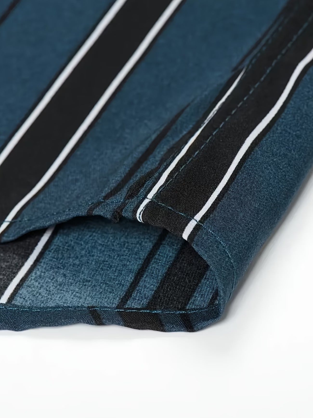 Men's Black and White Strip Shirt (FS-3)