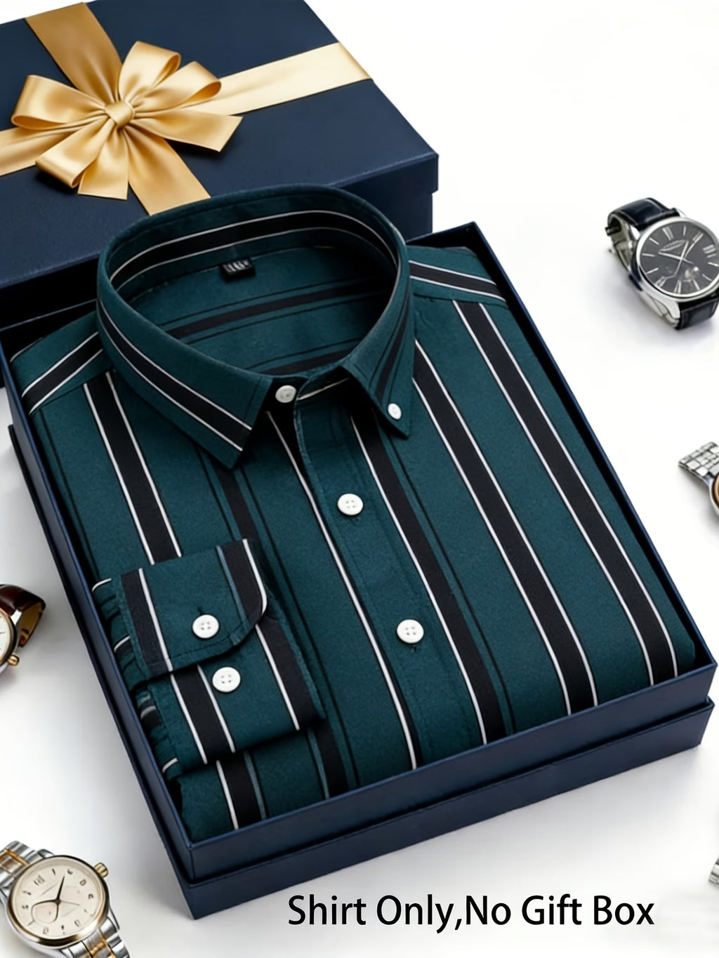 Men's Black and White Strip Shirt (FS-3)