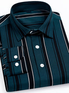 Men's Black and White Strip Shirt (FS-3)