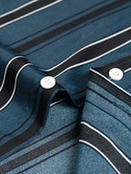 Men's Black and White Strip Shirt (FS-3)