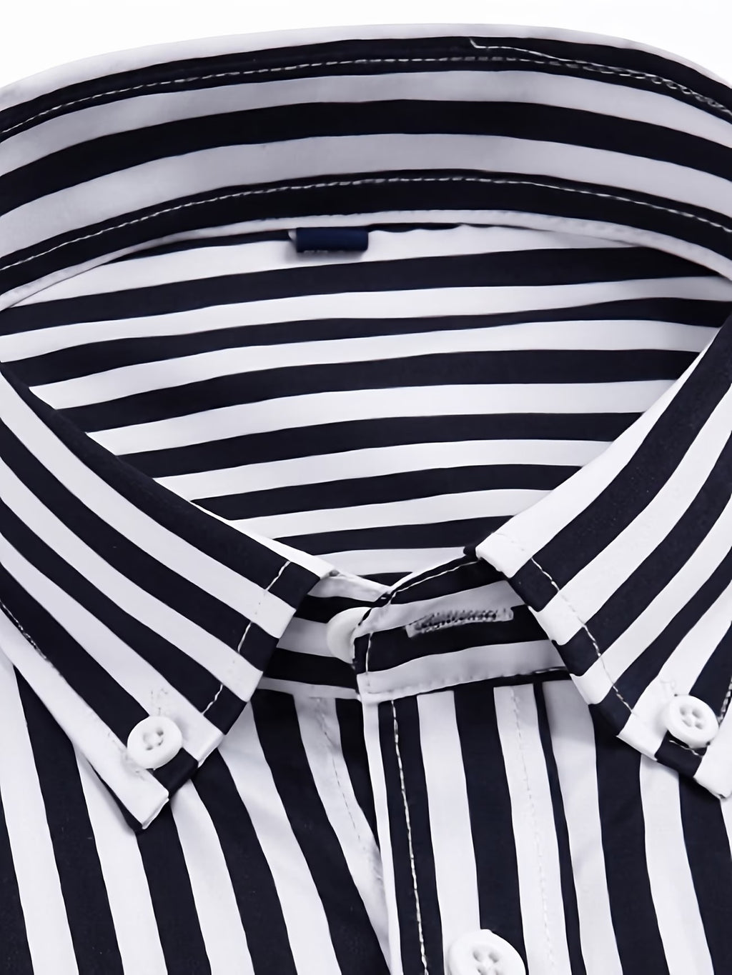 Men's Black and White Strip Shirt (FS-2)