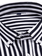 Men's Black and White Strip Shirt (FS-2)