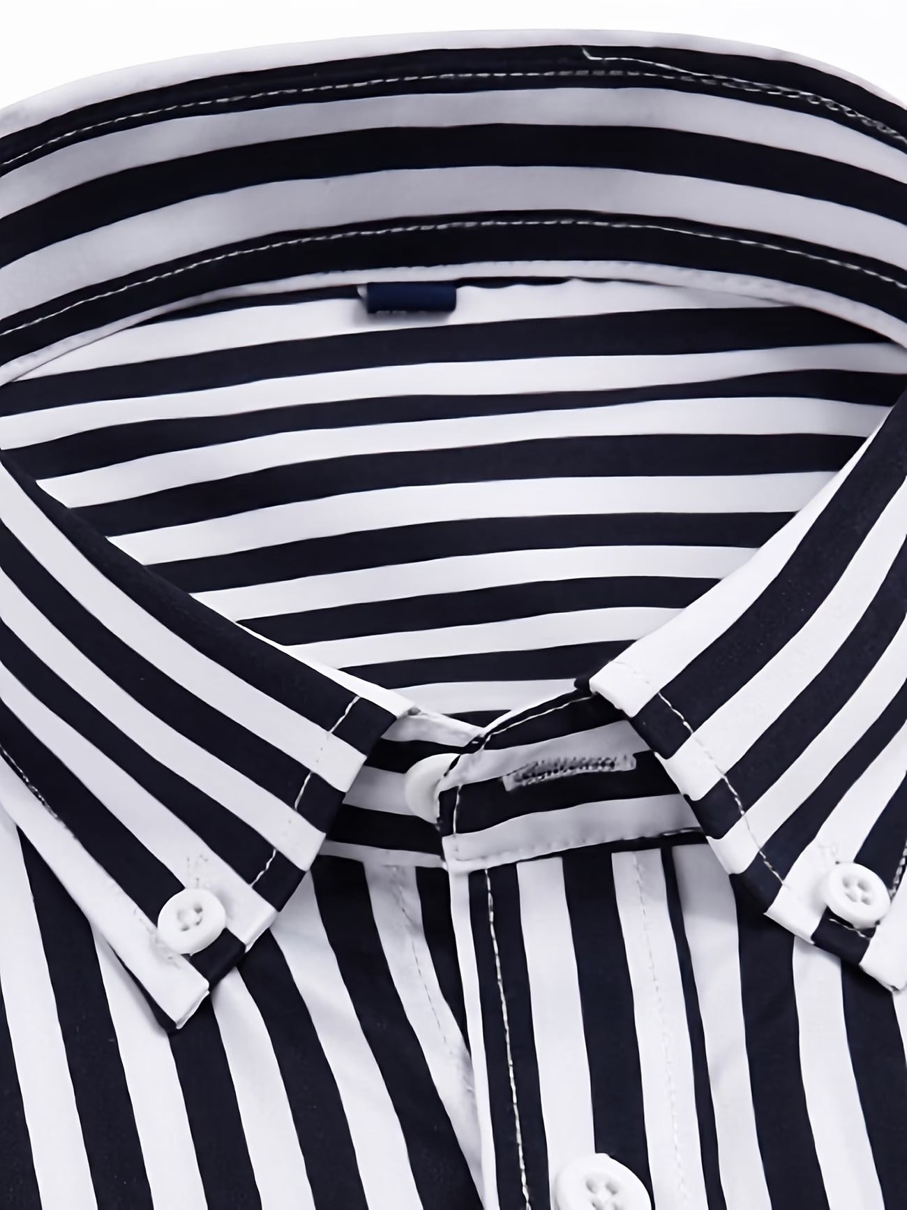 Men's Black and White Strip Shirt (FS-2)