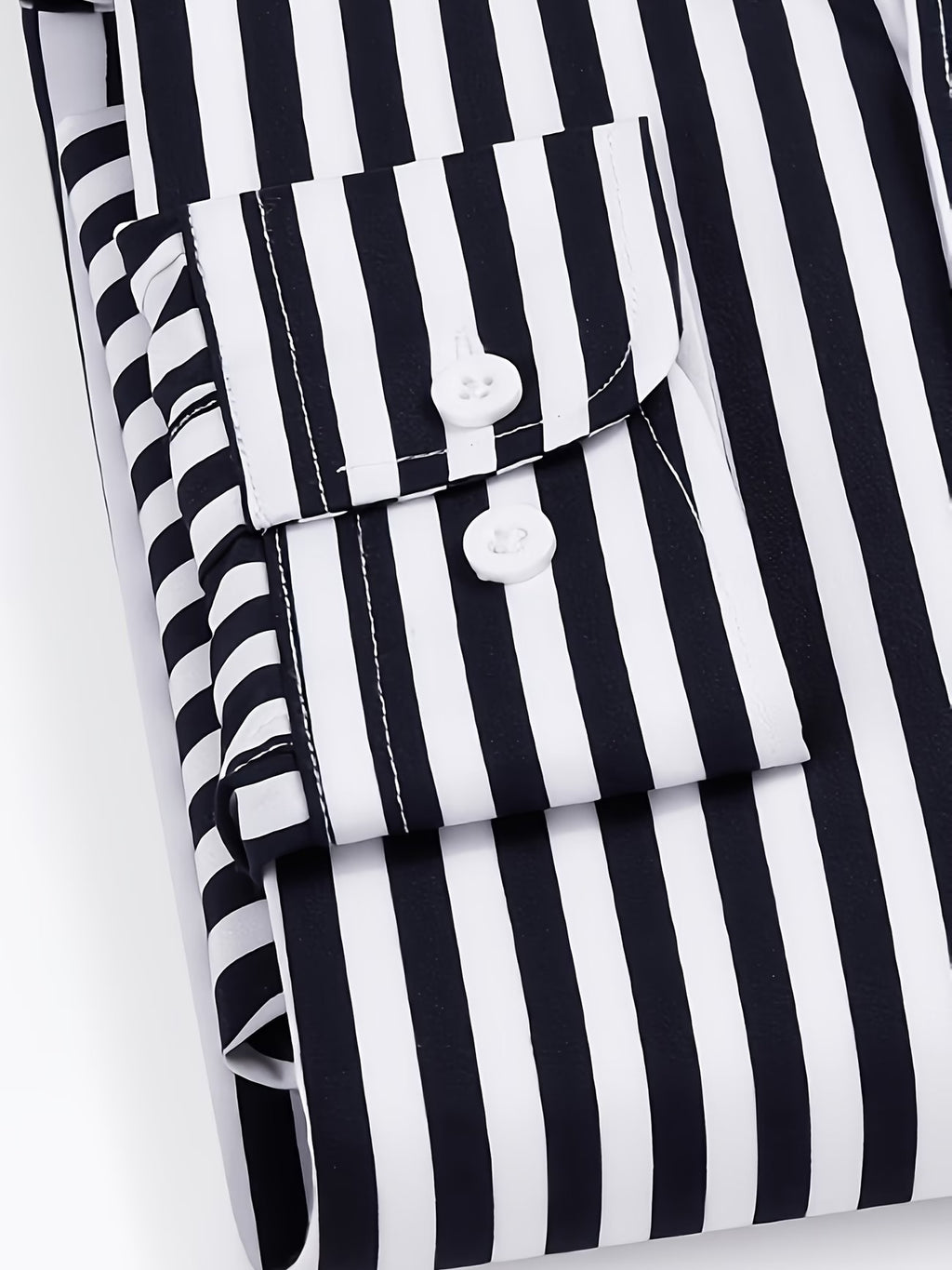 Men's Black and White Strip Shirt (FS-2)