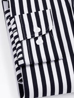 Men's Black and White Strip Shirt (FS-2)