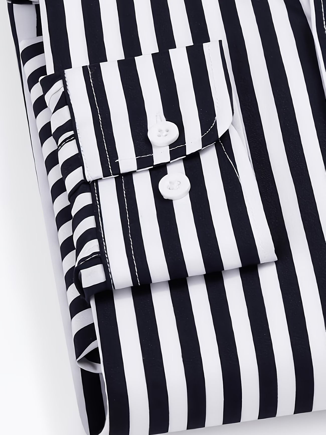 Men's Black and White Strip Shirt (FS-2)